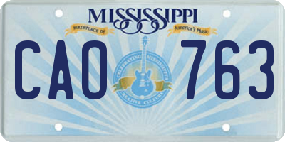 MS license plate CAO763