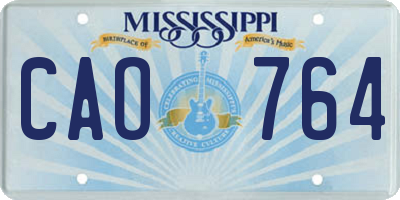 MS license plate CAO764
