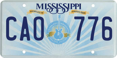 MS license plate CAO776
