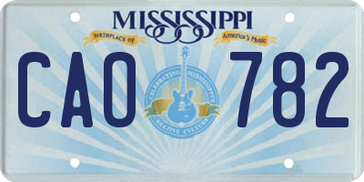 MS license plate CAO782