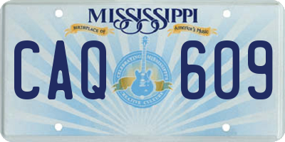 MS license plate CAQ609