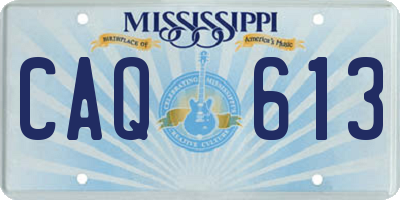 MS license plate CAQ613