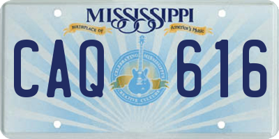 MS license plate CAQ616