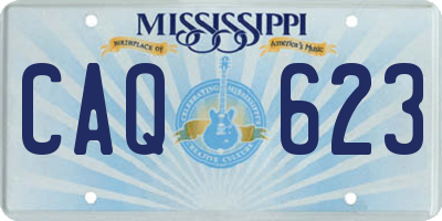MS license plate CAQ623