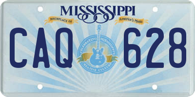 MS license plate CAQ628