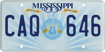 MS license plate CAQ646
