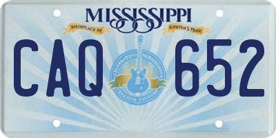 MS license plate CAQ652
