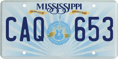 MS license plate CAQ653