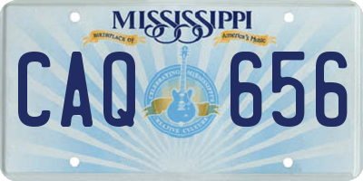 MS license plate CAQ656