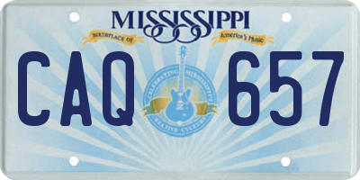 MS license plate CAQ657