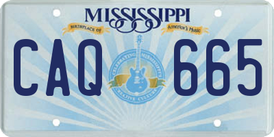 MS license plate CAQ665