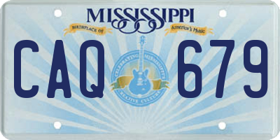MS license plate CAQ679