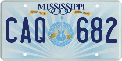 MS license plate CAQ682