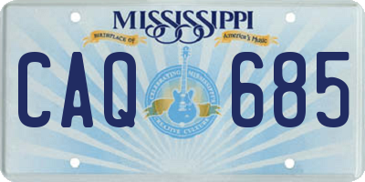 MS license plate CAQ685