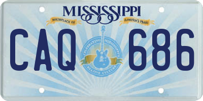 MS license plate CAQ686
