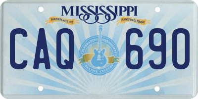 MS license plate CAQ690