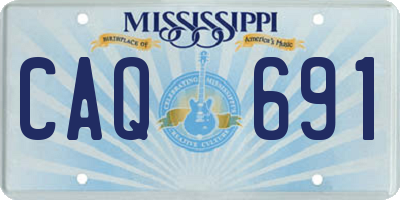 MS license plate CAQ691