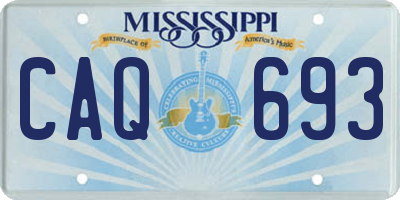 MS license plate CAQ693