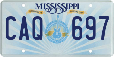 MS license plate CAQ697