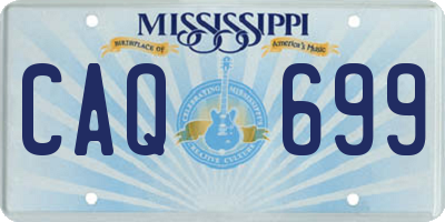 MS license plate CAQ699