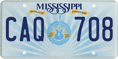 MS license plate CAQ708