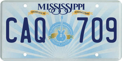 MS license plate CAQ709