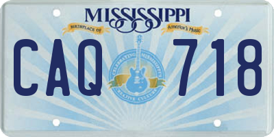MS license plate CAQ718