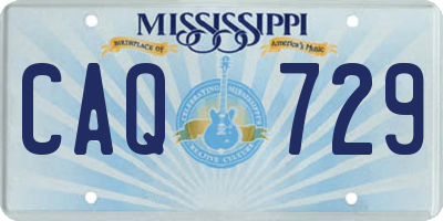 MS license plate CAQ729