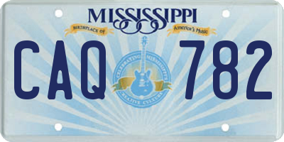 MS license plate CAQ782