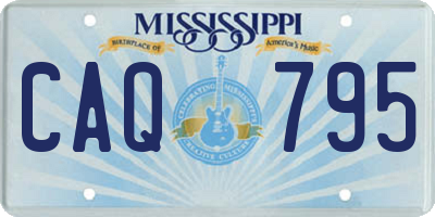 MS license plate CAQ795
