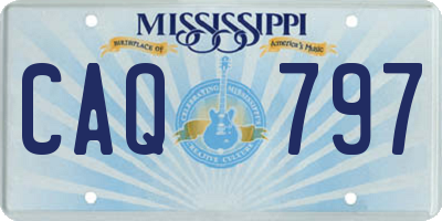 MS license plate CAQ797