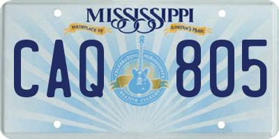 MS license plate CAQ805