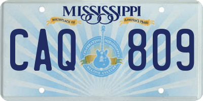 MS license plate CAQ809