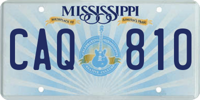 MS license plate CAQ810