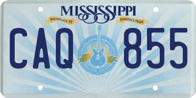 MS license plate CAQ855