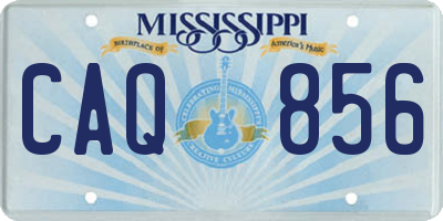 MS license plate CAQ856