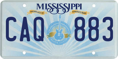 MS license plate CAQ883