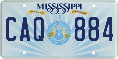 MS license plate CAQ884