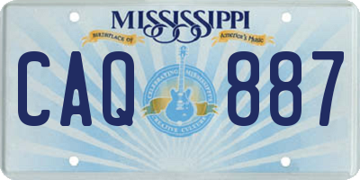 MS license plate CAQ887