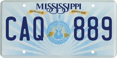 MS license plate CAQ889