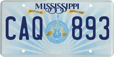 MS license plate CAQ893