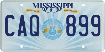 MS license plate CAQ899