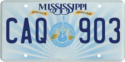 MS license plate CAQ903