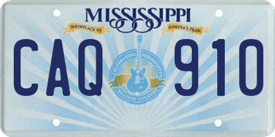MS license plate CAQ910