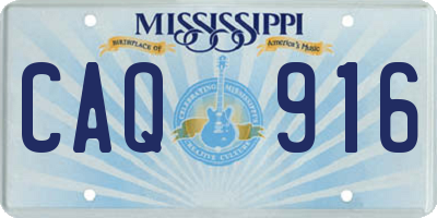 MS license plate CAQ916