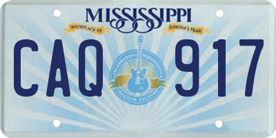 MS license plate CAQ917
