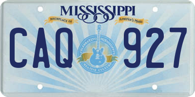 MS license plate CAQ927