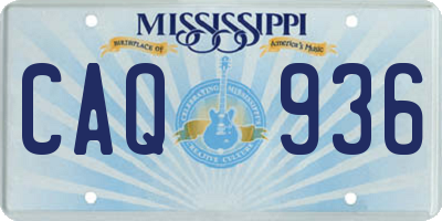 MS license plate CAQ936