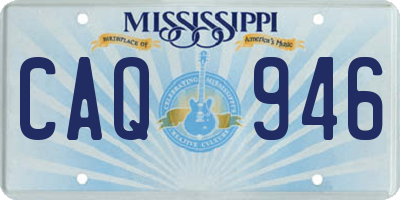 MS license plate CAQ946