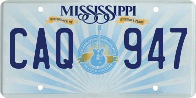 MS license plate CAQ947